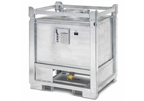 Réservoir DENIOS ASF avec sortie au sol, volume de 800 litres, galvanisé à chaud, 117-957