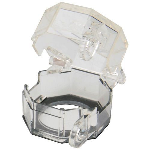 Cache de sécurité pour bouton-poussoir DENIOS, pour bouton Ø: 30,5 mm, 309133