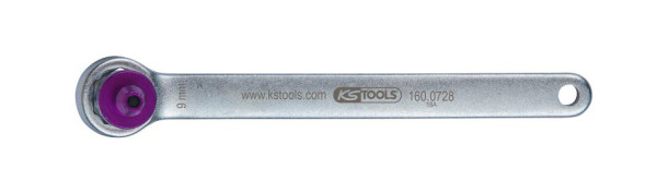 Clé de purge de frein KS Tools, extra courte, 9 mm, violette, 160.0728