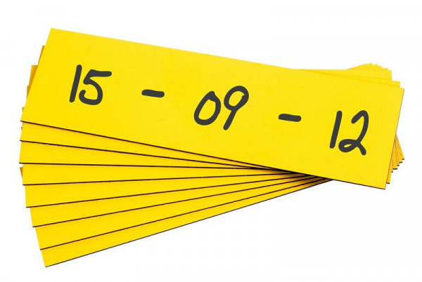 Bouclier magnétique Eichner, jaune, taille : 30 x 100 mm, UE : 100 pièces, 9218-02362