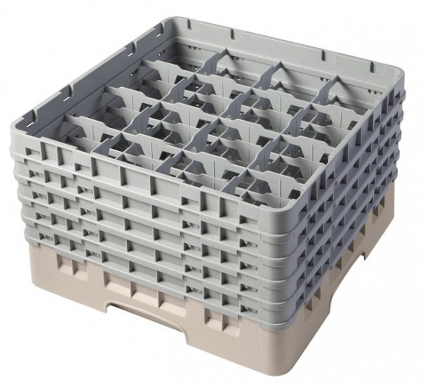 Panier de lavage Cambro 16 compartiments Camrack® Hauteur: 25 cm Beige, SU: 2 pièces, 16S958184