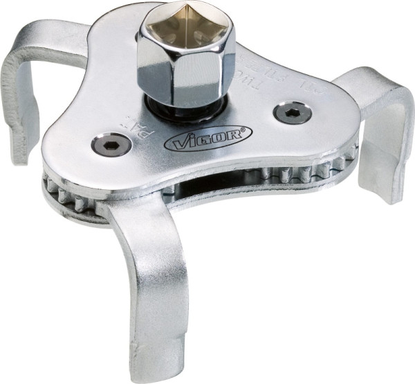 Griffe de filtre à huile VIGOR, carré creux 12,5 mm (1/2 pouce), hexagone extérieur 21 mm, 63 - 102, V1281