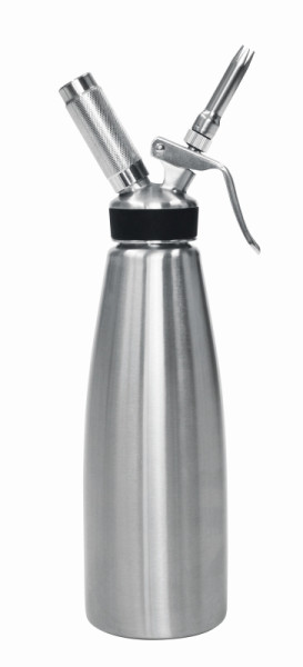 Distributeur de crème Schneider 1,0 litres, entièrement en acier inoxydable avec 3 buses différentes, 196060