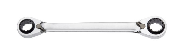 Clé polygonale double à cliquet 4 en 1 Kraftwerk 8x10, 12x13 mm, 3404-0813