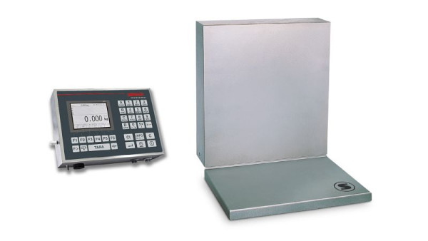 Balance murale Soehnle calibrée avec borne 3025, charge maximale : 60 kg, incrément de chiffres : 20 g IP65, plateau de pesée rabattable, 7626.22.002/5710.00.006