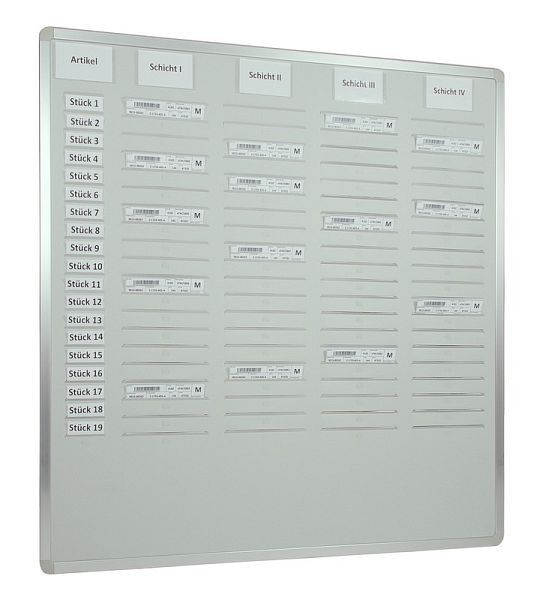 Carte enfichable Eichner "Orga-Easy" pour documents DIN A 5, gris clair, quatre rangées, 9089-00005