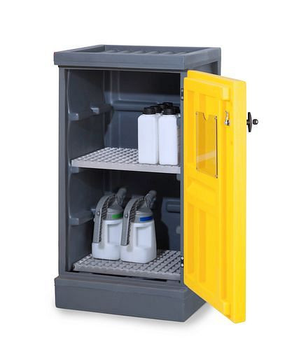 Armoire climatique DENIOS PolyStore, plastique, L 60 cm, 2 grilles, type PS 611-2