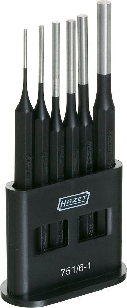 Jeu de chasse-goupilles Hazet, nombre d'outils : 6, poids net : 0,52 kg nombre d'outils : 6, 751/6-1