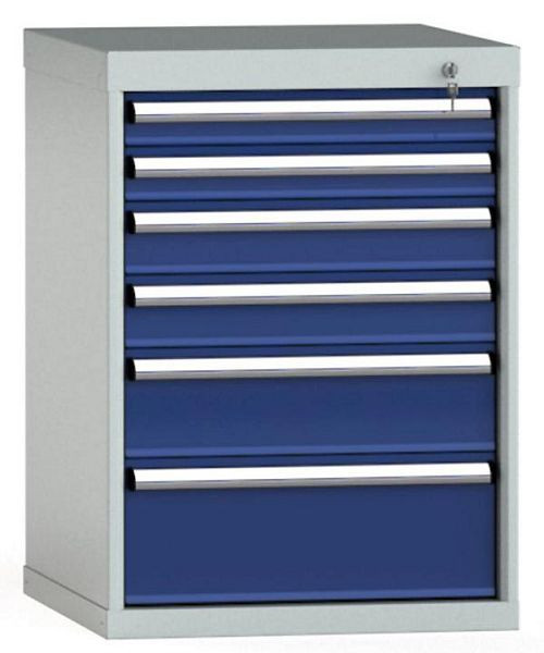 Armoire à tiroirs KLW 800 x 572 x 605 mm H x L x P, dimensions d'installation : 700 mm, division : 27x27 unités, SEA0800-06EP-001