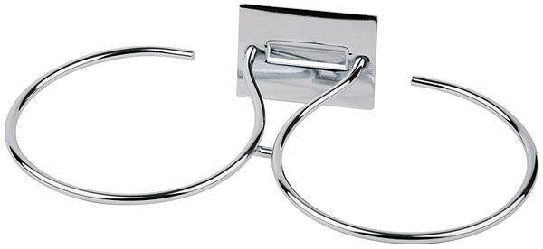 Anneau double APS pour échelle de buffet, environ 29,5 x 14,5 cm, métal chromé, 11497