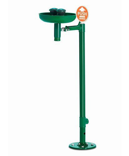 Douchette oculaire B-SAFETY avec bac collecteur en plastique, verte, montage au sol, BR 305085, DVGW, 305249