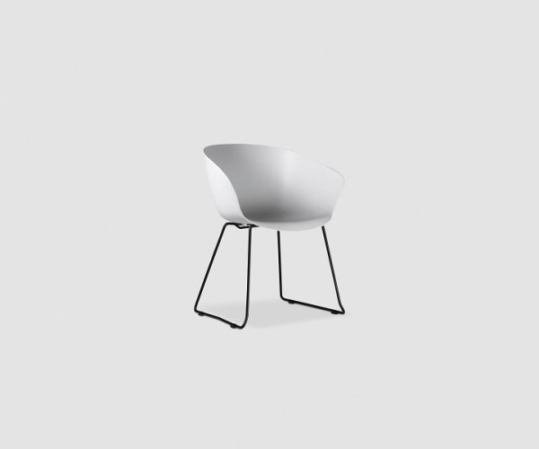 Chaise visiteur Bisley Stay, coque en plastique, structure luge, lot de 2, STAYKP2PXS001