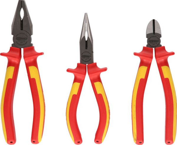 KS Tools Jeu de pinces ERGOTORQUE VDE, 3 pièces, 117.1110