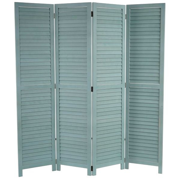 Mendler Paravent HWC-C30, écran de confidentialité pour cloison de séparation, look vintage shabby, 170x160cm, vert, 45837