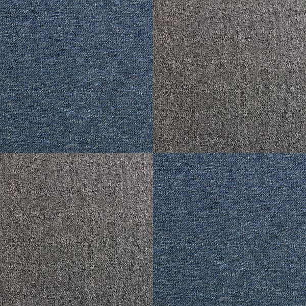 Dalles de moquette Monster 50 x 50 cm bleu orage & anthracite 10 m², 26786