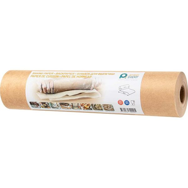 Papier sulfurisé couché Stalgast, rouleau 380 mm x 100 m (LxL), marron clair, BK0130380