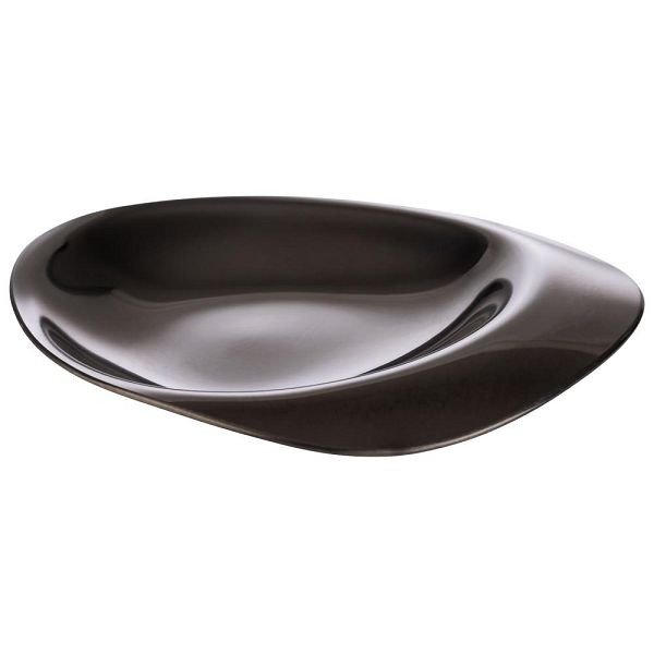 Assiettes APS "PEBBLES", lot de 4, acier inoxydable, revêtement PVD, 8,5 x 8 cm, hauteur 1 cm, aspect bronze, 40793