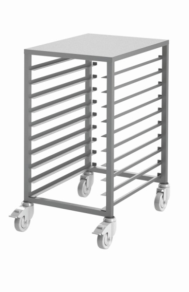 Table de vitrage Schneider, inox, 10 supports pour tôles 600 x 400, 605 x 465 x 900 mm, 385510