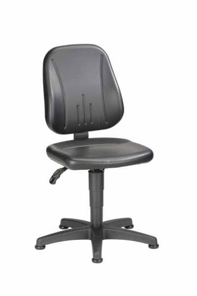 bimos Unitec avec patins et simili cuir noir, hauteur d'assise 440-620 mm, 9650-0551