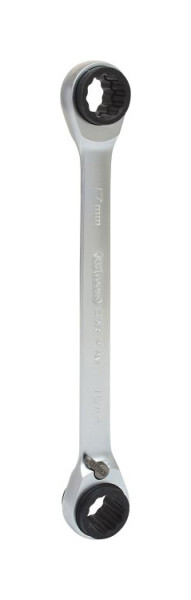 KS Tools Clé polygonale double à cliquet réversible GEARplus 4 en 1, 16x17x18x19mm, 503.4546