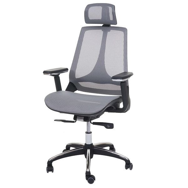 Chaise de bureau Mendler HWC-A59, chaise de bureau, fonction coulissante tissu/textile ISO9001, gris/gris, 56807