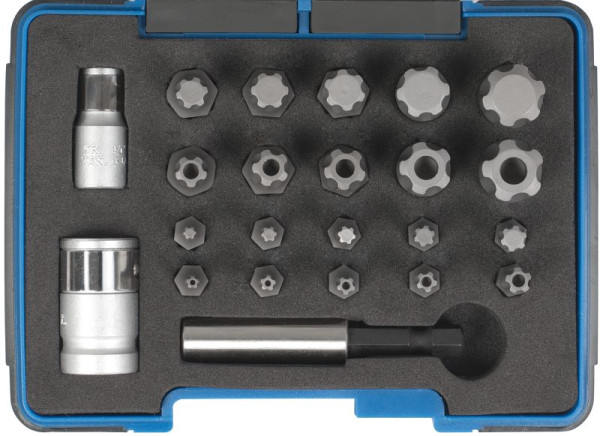 Assortiment d'embouts en acier SW, 1/4"+3/8", 23 pièces, 04191L