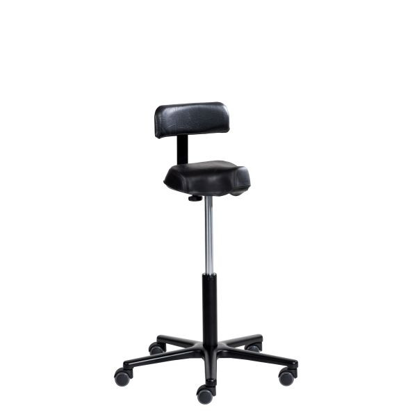 Aide à la verticalisation SOFAME LM 2029 sur roulettes, hauteur d'assise 57-81 cm, piètement aluminium, avec dossier, W050020005