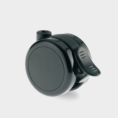Roulette pivotante TENTE-ROLLEN avec frein, roue Ø 75 mm, capacité de charge 50 kg, hauteur 77 mm, D 75 Shore, 5925UOI075L51-10 DOM20
