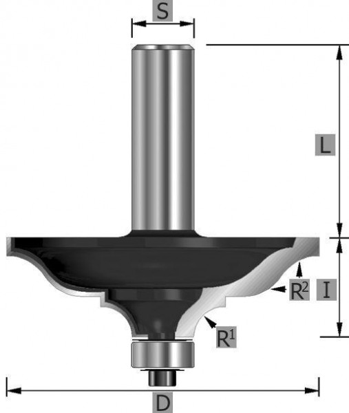 Edessö Classic Karnis HW avec roulements à billes, A: 63,5, R1: 6,35, B: 19,9, C: 12, 118563512