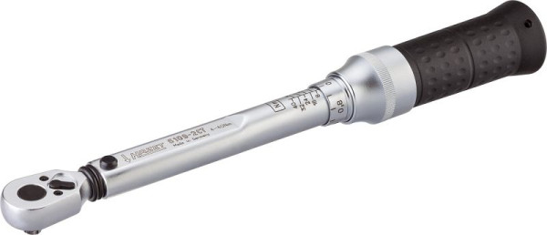 Clé dynamométrique Hazet, Nm min-max : 4 - 40 Nm, tolérance : 2 %, carré plein 6,3 mm (1/4 pouce), 6109-2CT
