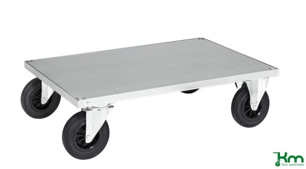 Camion plate-forme Kongamek, 2 roues avec freins, 1200x800x260 mm, KM630-3B