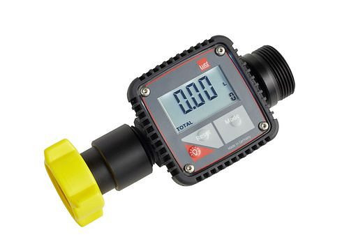 Débitmètre DENIOS en PP, pour usage industriel, raccord de pompe G 1 1/4", 267-933