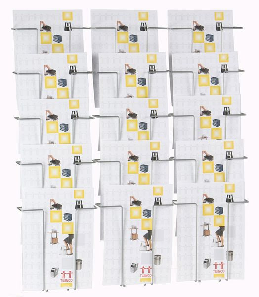 Twinco 5120 TWIN AGENDA porte-documents A4, 15 compartiments, argent, 5120-8