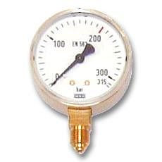 Manomètre bouteille ELMAG (Argon-CO2), Ø 63mm, 0-315 bar, fond AG 1/4' pour régulateur de pression pour bouteille acier, 54128