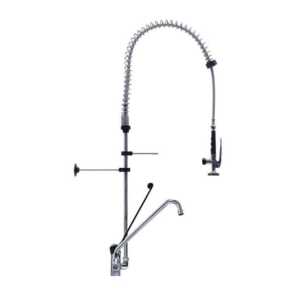 Douchette à vaisselle monotrou Gastro M, modèle bas avec robinet pivotant et commande mains libres, CS491