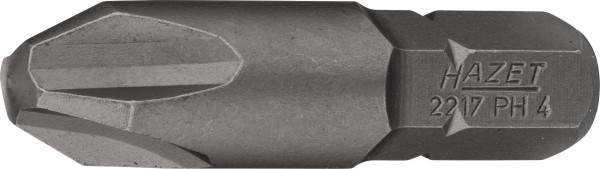 Embout Hazet, hexagonal solide 8 (5/16 pouce), profil Phillips PH, PH4, 2217-PH4