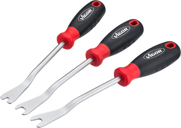 Kit de déverrouillage clip VIGOR, 260 mm, nombre d'outils : 3, V5885