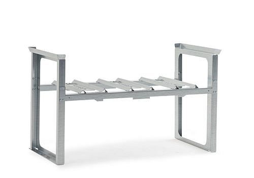 Râtelier à fûts DENIOS pour 3 fûts de 60 litres chacun, empilable, 1429 x 682 x 837 mm, 291-773