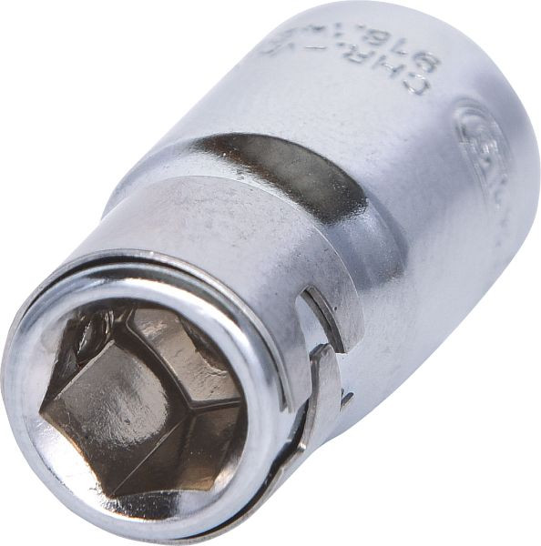 KS Tools Douille adaptateur pour embouts 1/4" CHROMEplus, pour embouts 1/4" avec bague de serrage, 918.1422