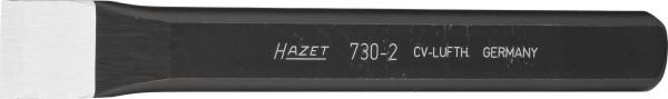 Burin plat Hazet, 15 mm, norme : DIN 6453, surface : trempée, longueur totale : 125 mm, largeur de lame : 15 mm, accessoires : 730HS, 730-2