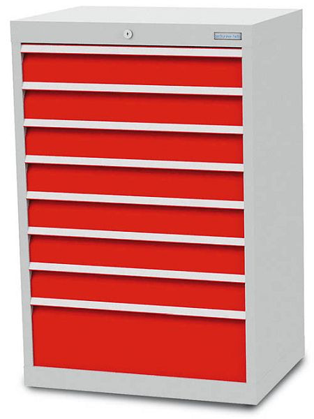 Armoire à tiroirs Bedrunka+Hirth série T500-6, avec 8 tiroirs, différentes hauteurs de façade, 60.701A