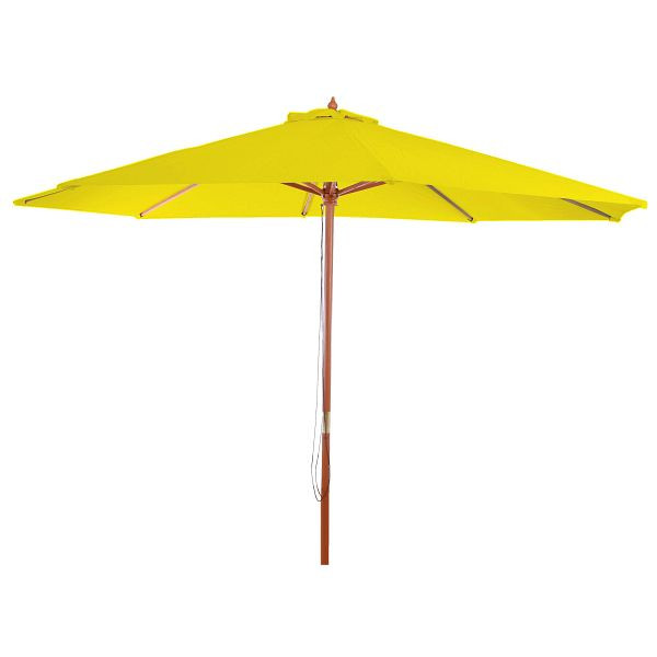 Parasol Mendler Florida, parasol de jardin parasol market, Ø 3,5m polyester/bois 7kg, jaune, 97761