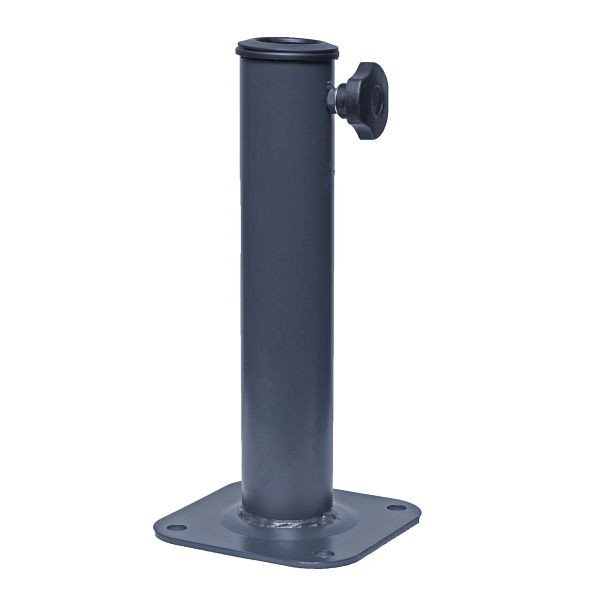 Mendler stand on ground sleeve HWC-A96, porte-parapluie pour ancrage au sol/plaque/montage soleil/parapluie cantilever, métal Ø 38-48mm, 72571