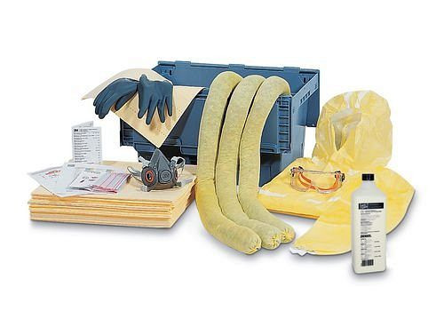 DENSORB Kit d'urgence "spécial" pour les accidents chimiques, 163-776
