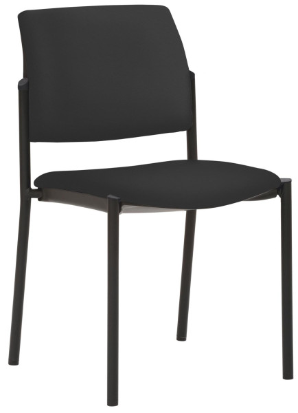Mayer Sitzmöbel Chaise empilable, structure à 4 pieds noir, noir, 2518_V3_30617