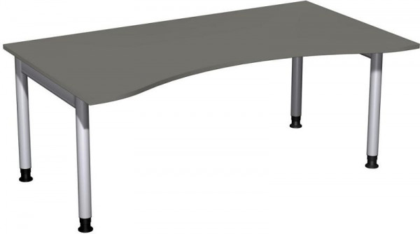 geramöbel Bureau ergonomique, réglable en hauteur, 1800x1000x680-820, graphite/argent, N-657337-GS