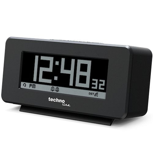 Réveil radio-piloté Technoline, horloge radio-pilotée DCF-77, dimensions : 120 x 57 x 45 mm, WT 295