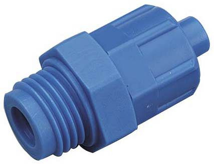 temporisateur A-GE-10/8-1/4-POM-bl, Raccordement vissé droit avec surface d'étanchéité moulée, UE : 10 pièces, 01010051