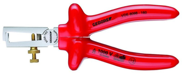 Pince à dénuder GEDORE VDE avec isolation par trempage, 6708980