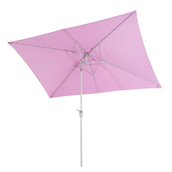 Parasol Mendler N23, parasol de jardin, 2x3m rectangulaire, inclinable, polyester/aluminium 4,5kg, lilas, 76718